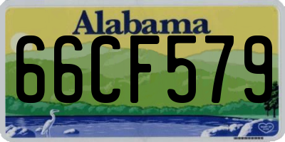 AL license plate 66CF579