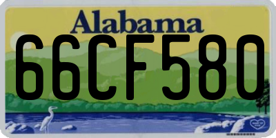 AL license plate 66CF580