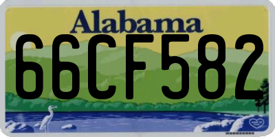 AL license plate 66CF582