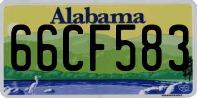 AL license plate 66CF583