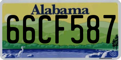 AL license plate 66CF587