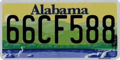 AL license plate 66CF588