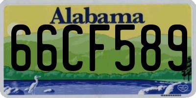 AL license plate 66CF589
