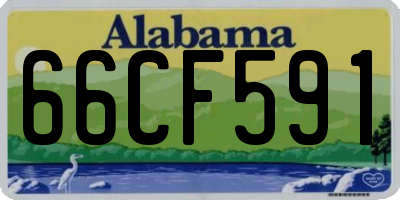 AL license plate 66CF591