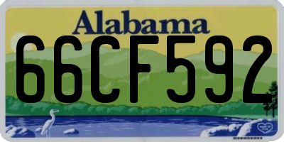 AL license plate 66CF592