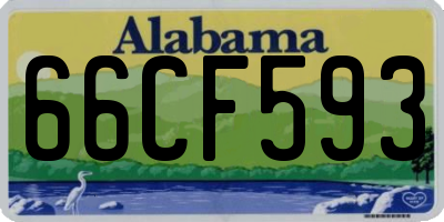AL license plate 66CF593