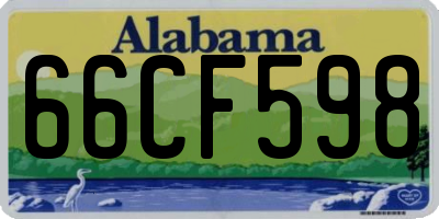 AL license plate 66CF598
