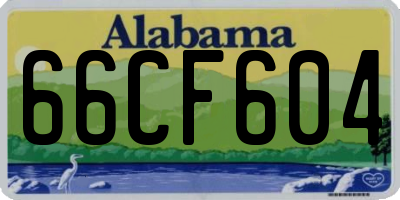 AL license plate 66CF604