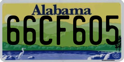 AL license plate 66CF605