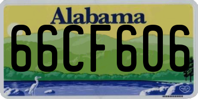AL license plate 66CF606