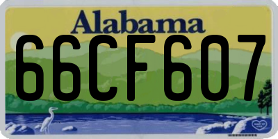 AL license plate 66CF607