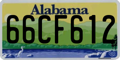 AL license plate 66CF612
