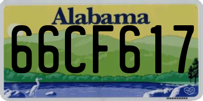 AL license plate 66CF617