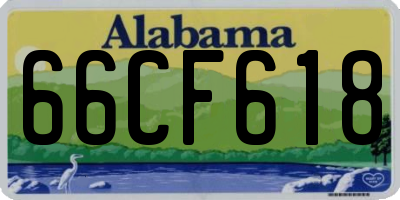 AL license plate 66CF618