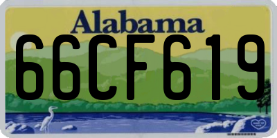 AL license plate 66CF619