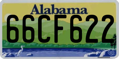 AL license plate 66CF622