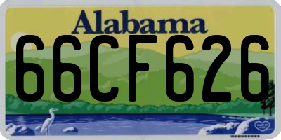 AL license plate 66CF626