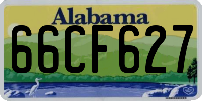AL license plate 66CF627
