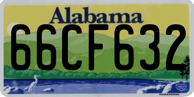 AL license plate 66CF632