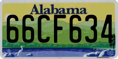 AL license plate 66CF634
