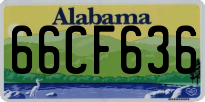 AL license plate 66CF636