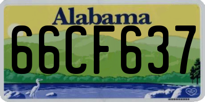 AL license plate 66CF637