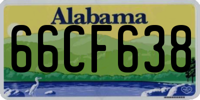 AL license plate 66CF638