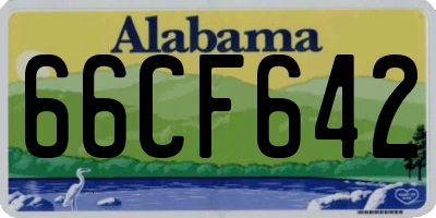 AL license plate 66CF642