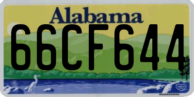 AL license plate 66CF644