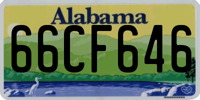 AL license plate 66CF646