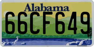 AL license plate 66CF649