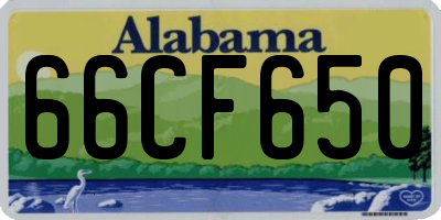 AL license plate 66CF650