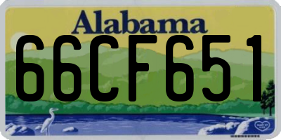 AL license plate 66CF651