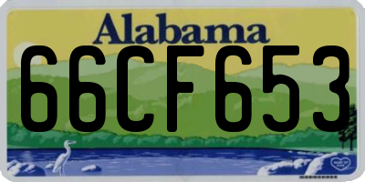 AL license plate 66CF653