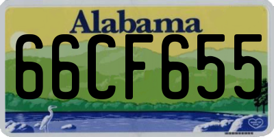 AL license plate 66CF655