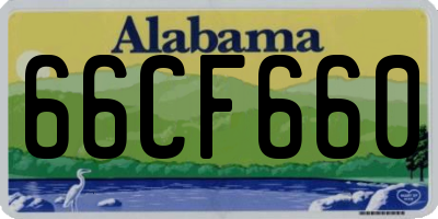 AL license plate 66CF660