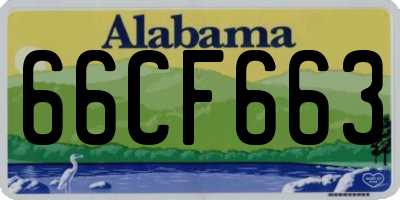 AL license plate 66CF663