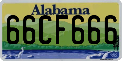 AL license plate 66CF666