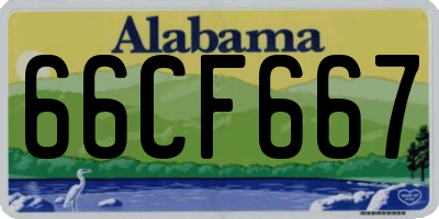 AL license plate 66CF667