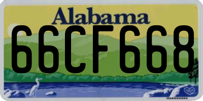 AL license plate 66CF668