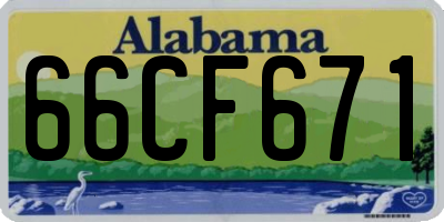 AL license plate 66CF671