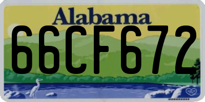 AL license plate 66CF672
