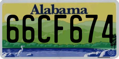 AL license plate 66CF674