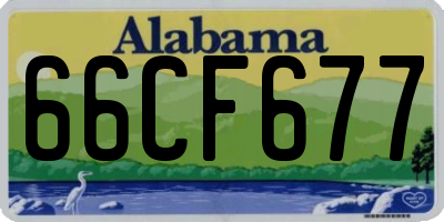 AL license plate 66CF677