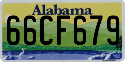 AL license plate 66CF679