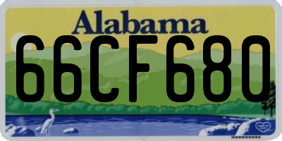 AL license plate 66CF680