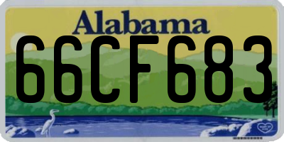 AL license plate 66CF683