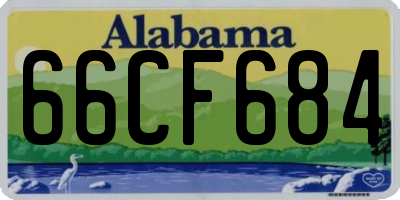 AL license plate 66CF684