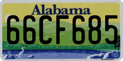 AL license plate 66CF685