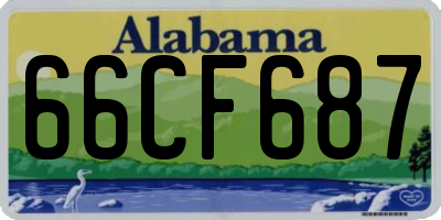 AL license plate 66CF687